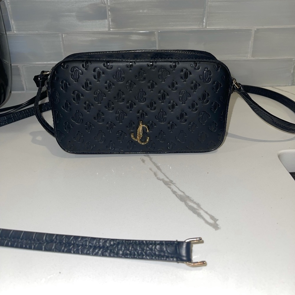 Jimmy Choo HALE JC monogram crossbody bag